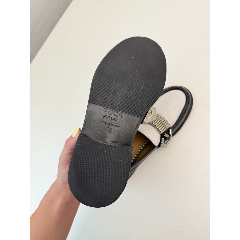 Toga Pulla leather loafers with silver buckles - size 38 - Picture 4 of 6